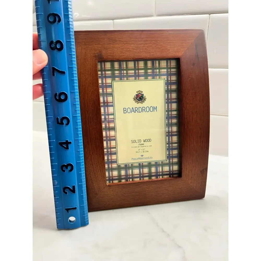 Vintage Boardroom Solid Wood Picture Frame 4x6 Philip Whitney Ltd Tabletop Frame
